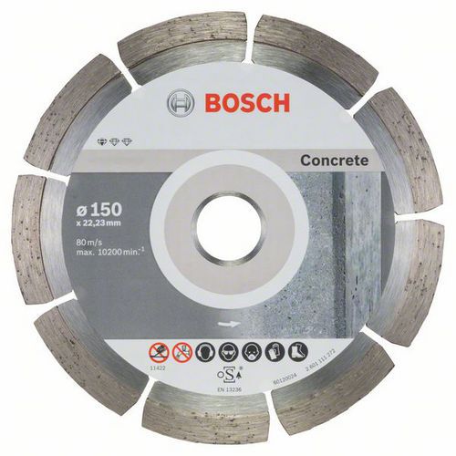 Bosch - Diamantový řezný kotouč Standard for Concrete 150 x 22,23 x 2 x 10 mm, 10ks
