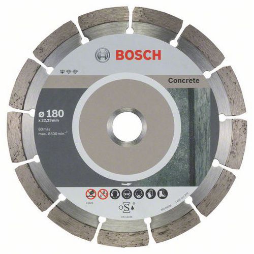 Bosch - Diamantový řezný kotouč Standard for Concrete 180 x 22,23 x 2 x 10 mm, 10ks