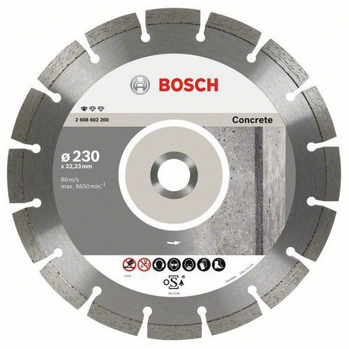Bosch - Diamantový řezný kotouč Standard for Concrete 230 x 22,23 x 2,3 x 10 mm, 10ks