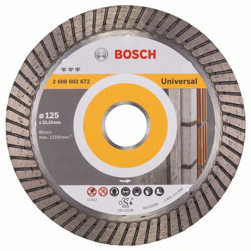 Bosch - Diamantový řezný kotouč Best for Universal Turbo 125 x 22,23 x 2,2 x 12 mm