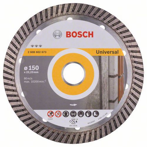 Bosch - Diamantový řezný kotouč Best for Universal Turbo 150 x 22,23 x 2,4 x 12 mm