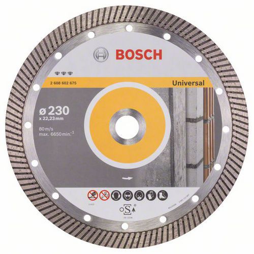 Bosch - Diamantový řezný kotouč Best for Universal Turbo 230 x 22,23 x 2,5 x 15 mm