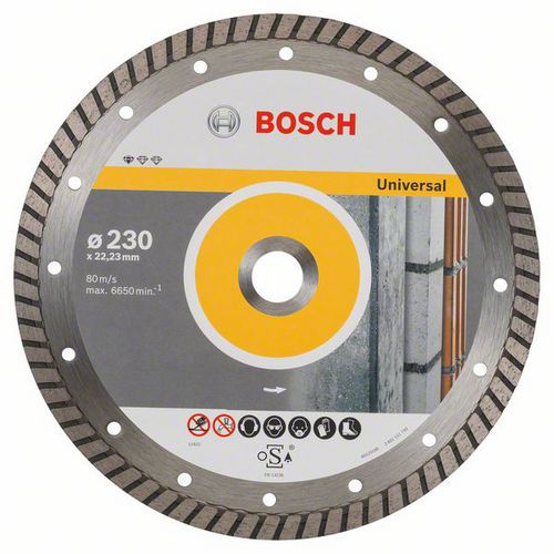 Bosch - Diamantový řezný kotouč Standard for Universal Turbo 230 x 22,23 x 2,5 x 10 mm, 10ks
