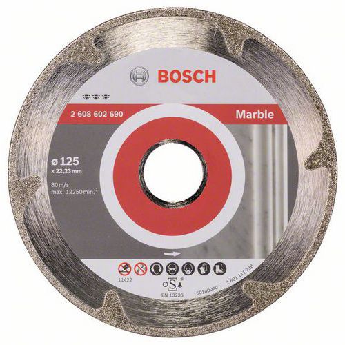 Bosch - Diamantový řezný kotouč Best for Marble 125 x 22,23 x 2,2 x 3 mm