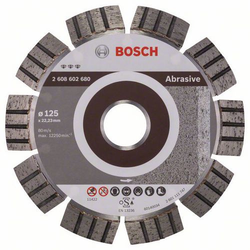 Bosch - Diamantový řezný kotouč Best for Abrasive 125 x 22,23 x 2,2 x 12 mm