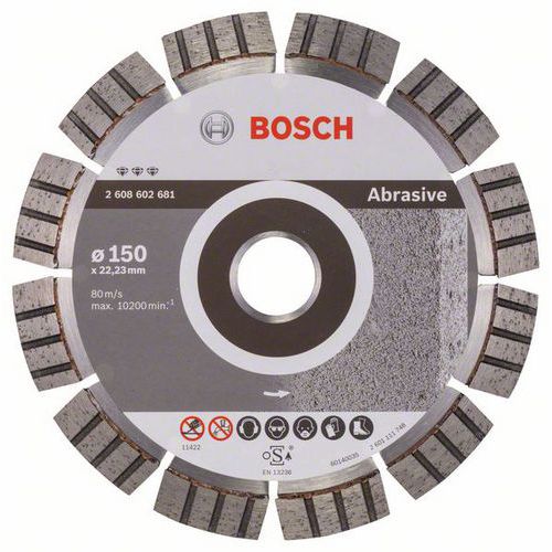 Bosch - Diamantový řezný kotouč Best for Abrasive 150 x 22,23 x 2,4 x 12 mm