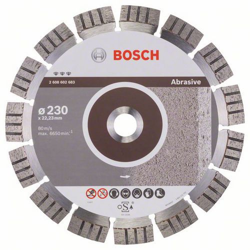 Bosch - Diamantový řezný kotouč Best for Abrasive 230 x 22,23 x 2,4 x 15 mm