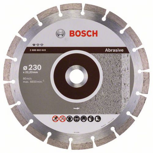 Bosch - Diamantový řezný kotouč Standard for Abrasive 230 x 22,23 x 2,3 x 10 mm