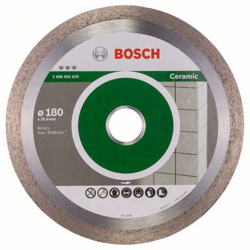 Bosch - Diamantový řezný kotouč Best for Ceramic 180 x 25,40 x 2,2 x 10 mm