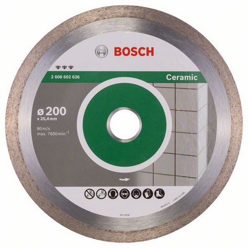 Bosch - Diamantový řezný kotouč Best for Ceramic 200 x 25,40 x 2,2 x 10 mm