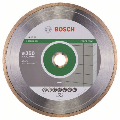 Bosch - Diamantový řezný kotouč Standard for Ceramic 250 x 30+25,40 x 1,6 x 7 mm
