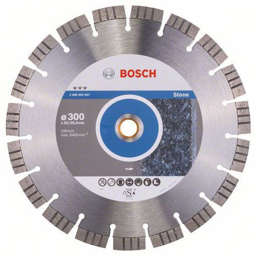 Bosch - Diamantový řezný kotouč Best for Stone 300 x 20,00+25,40 x 2,8 x 15 mm