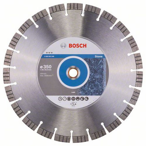 Bosch - Diamantový řezný kotouč Best for Stone 350 x 20,00+25,40 x 3,2 x 15 mm