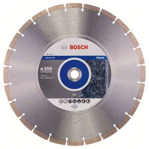 Bosch - Diamantový řezný kotouč Standard for Stone 350 x 20/25,40 x 3,1 x 10 mm