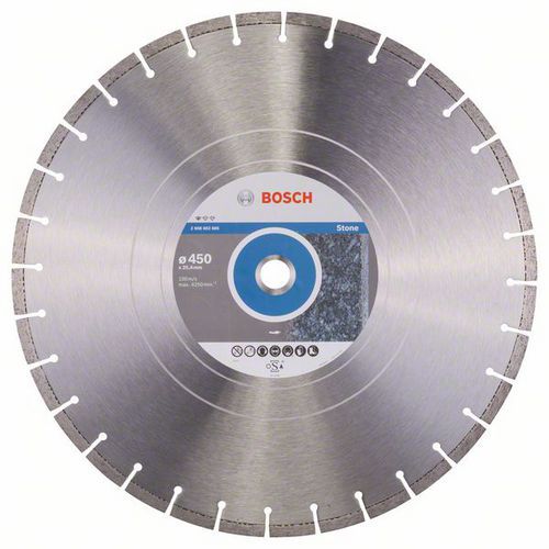 Bosch - Diamantový řezný kotouč Standard for Stone 450 x 25,40 x 3,6 x 10 mm