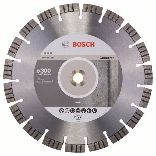 Bosch - Diamantový řezný kotouč Best for Concrete 300 x 20,00+25,40 x 2,8 x 15 mm