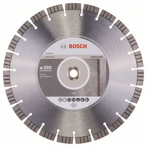 Bosch - Diamantový řezný kotouč Best for Concrete 350 x 20,00+25,40 x 3,2 x 15 mm