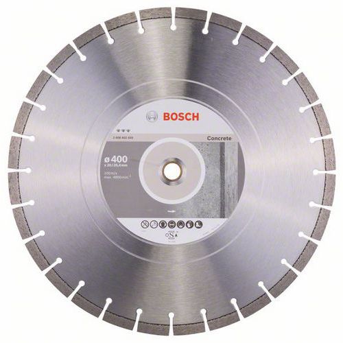 Bosch - Diamantový řezný kotouč Best for Concrete 400 x 20,00 + 25,40 x 3,2 x 12 mm