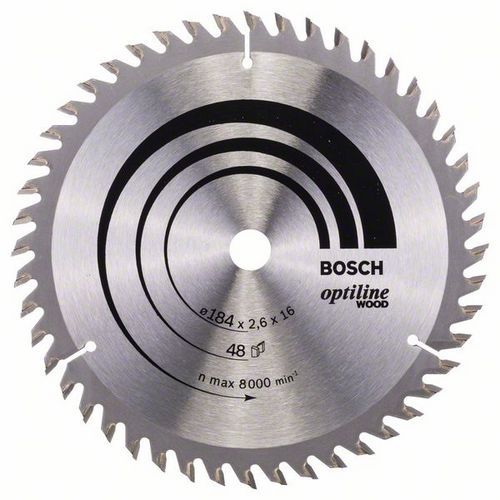 Bosch - Pilový kotouč Optiline Wood 184 x 16 x 2,6 mm, 48