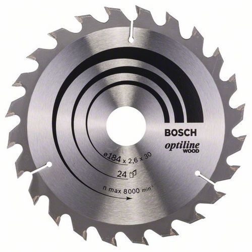 Bosch - Pilový kotouč Optiline Wood 184 x 30 x 2,6 mm, 24