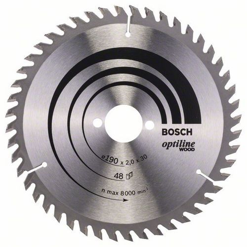 Bosch - Pilový kotouč Optiline Wood 190 x 30 x 2,0 mm, 48