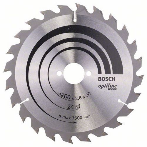 Bosch - Pilový kotouč Optiline Wood 200 x 30 x 2,8 mm, 24