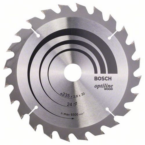 Bosch - Pilový kotouč Optiline Wood 235 x 30/25 x 2,8 mm, 24