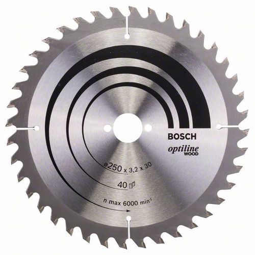 Bosch - Pilový kotouč Optiline Wood 250 x 30 x 3,2 mm, 40