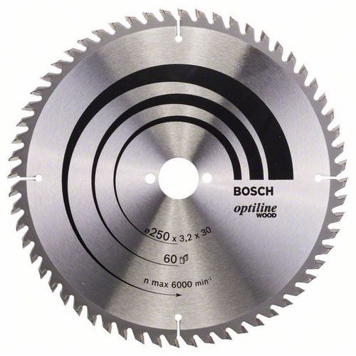 Bosch - Pilový kotouč Optiline Wood 250 x 30 x 3,2 mm, 60