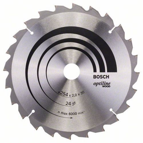 Bosch - Pilový kotouč Optiline Wood 254 x 30 x 2,0 mm, 24