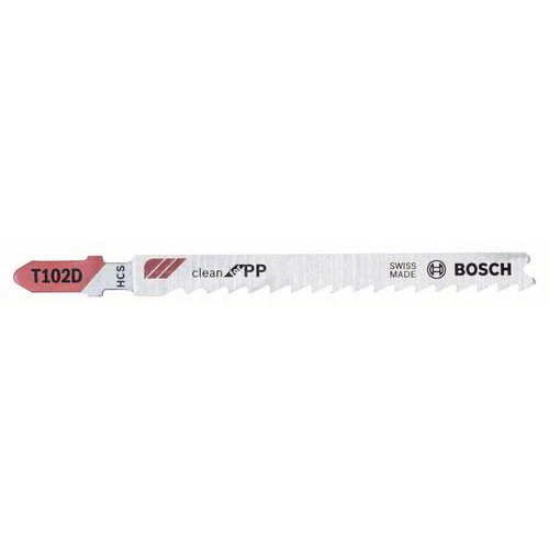 Bosch - Pilový plátek do kmitací pily T 102 D Clean for PP, 5ks x 10 BAL