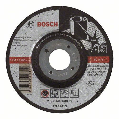 Bosch - Hrubovací kotouč profilovaný Expert for Inox AS 30 S INOX BF, 115 mm, 6,0 mm, 10 BAL