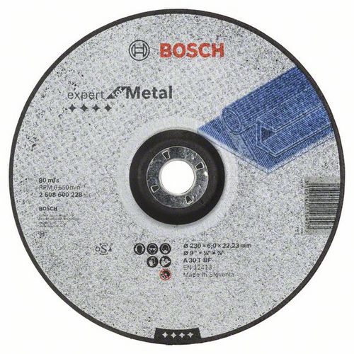 Bosch - Hrubovací kotouč profilovaný Expert for Metal A 30 T BF, 230 mm, 6,0 mm, 10 BAL