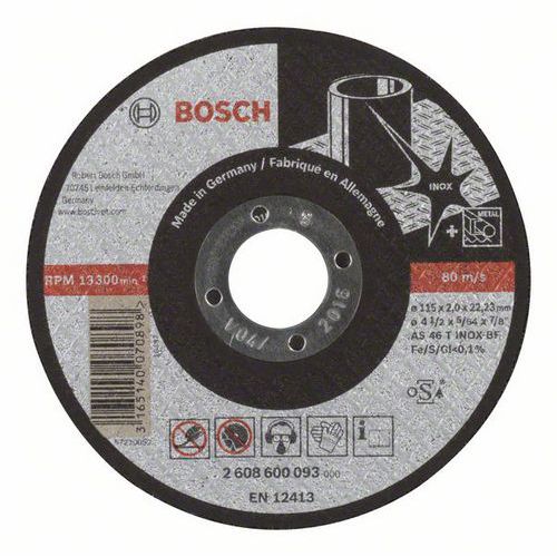 Bosch - Řezný kotouč rovný Expert for Inox AS 46 T INOX BF, 115 mm, 2,0 mm, 25 BAL
