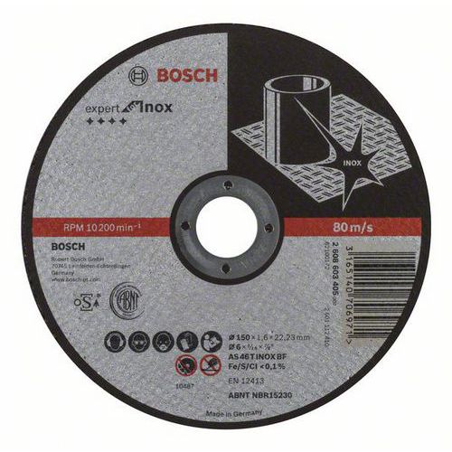 Bosch - Řezný kotouč rovný Expert for Inox AS 46 T INOX BF, 150 mm, 1,6 mm, 25 BAL