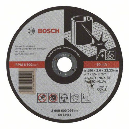 Bosch - Řezný kotouč rovný Expert for Inox AS 46 T INOX BF, 180 mm, 2,0 mm, 25 BAL