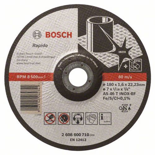 Bosch - Řezný kotouč profilovaný Expert for Inox - Rapido AS 46 T INOX BF, 180 mm, 1,6 mm, 25 BAL