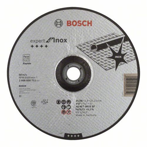 Bosch - Řezný kotouč profilovaný Expert for Inox - Rapido AS 46 T INOX BF, 230 mm, 1,9 mm, 25 BAL