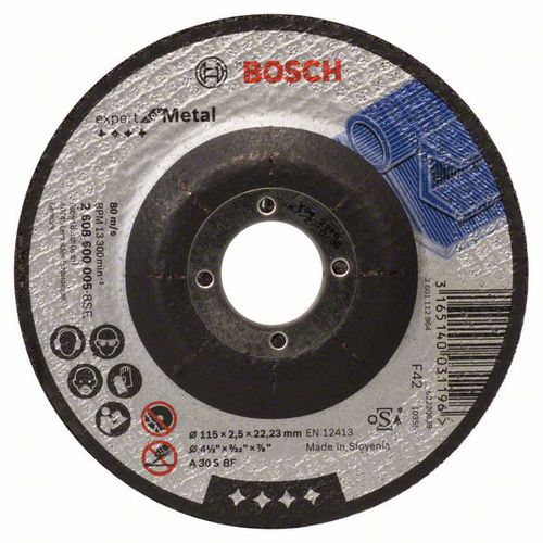 Bosch - Řezný kotouč profilovaný Expert for Metal A 30 S BF, 115 mm, 2,5 mm, 25 BAL