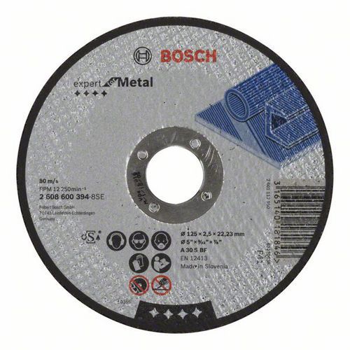 Bosch - Řezný kotouč rovný Expert for Metal A 30 S BF, 125 mm, 2,5 mm, 25 BAL