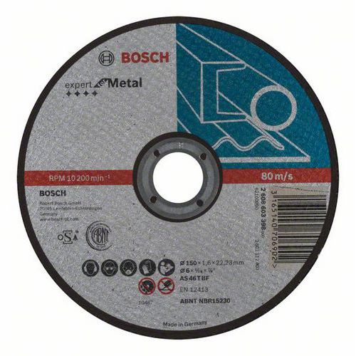 Bosch - Řezný kotouč rovný Expert for Metal AS 46 T BF, 150 mm, 1,6 mm, 25 BAL