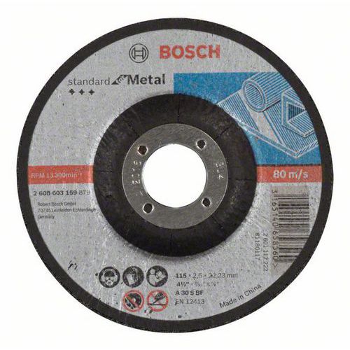 Bosch - Řezný kotouč profilovaný Standard for Metal A 30 S BF, 115 mm, 22,23 mm, 2,5 mm, 50 BAL