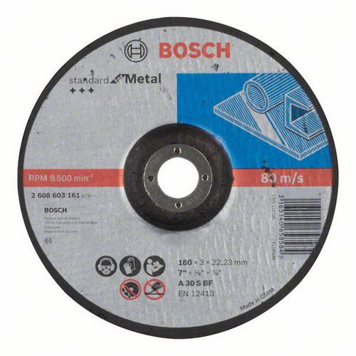 Bosch - Řezný kotouč profilovaný Standard for Metal A 30 S BF, 180 mm, 22,23 mm, 3,0 mm, 40 BAL