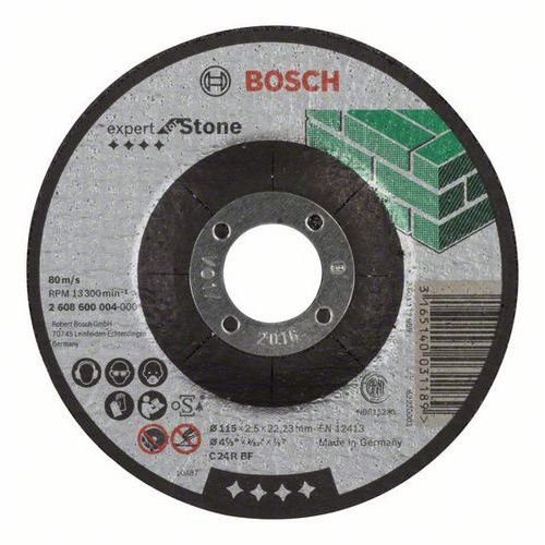 Bosch - Řezný kotouč profilovaný Expert for Stone C 24 R BF, 115 mm, 2,5 mm, 25 BAL