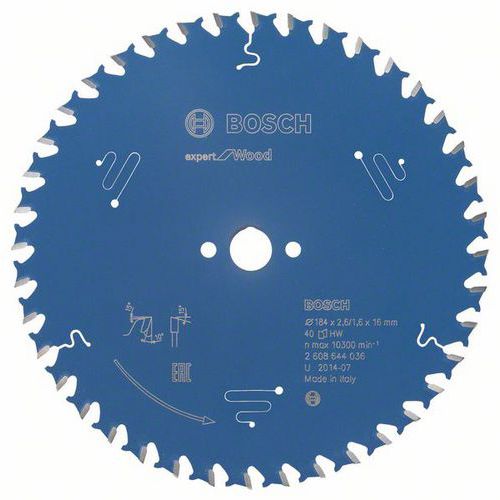 Bosch - Pilový kotouč Expert for Wood 184 x 16 x 2,6 mm, 40