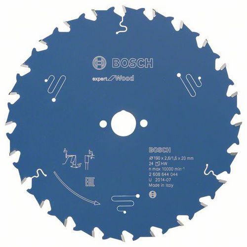 Bosch - Pilový kotouč Expert for Wood 190 x 20 x 2,6 mm, 24