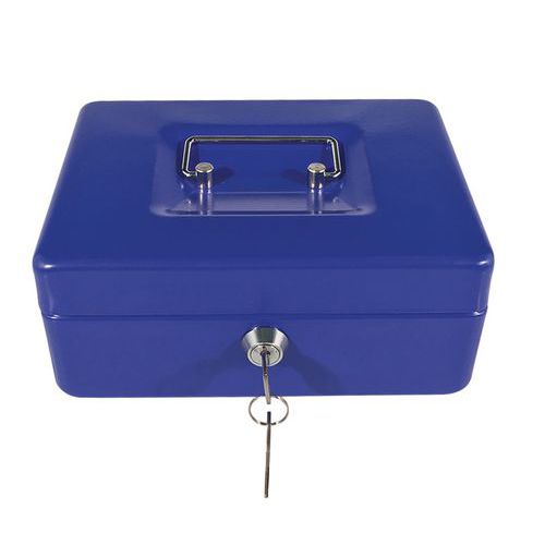 Přenosná pokladna, 3 přihrádky, modrá