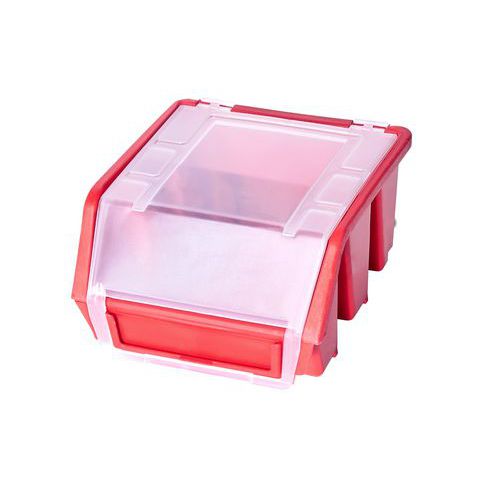 Plastový box Ergobox 1 Plus 7,5 x 11,6 x 11,2 cm, červený