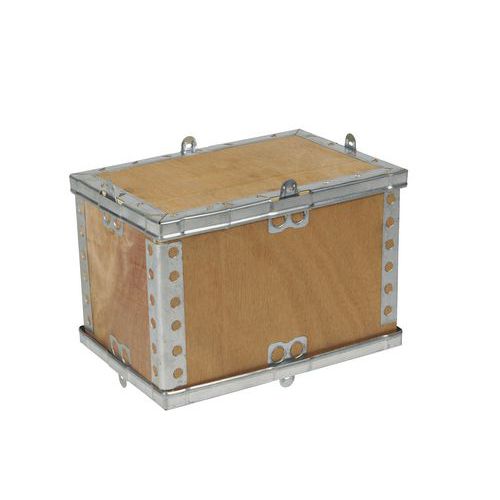 Dřevěný přepravní box s víkem, 20 x 20 x 30 cm