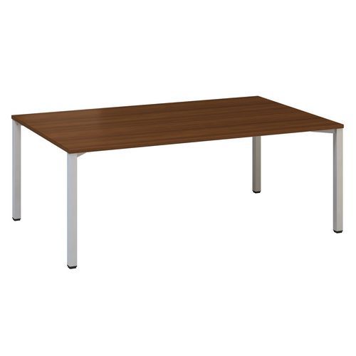 Konferenční stůl Alfa 420 s šedým podnožím, 200 x 120 x 74,2 cm, dezén ořech